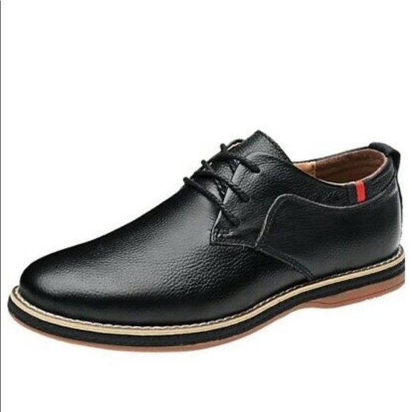 - Men’s black leather Oxford size 40 new never worn